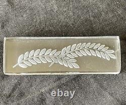 12 Crystal Lalique Hortense Art Deco Knife Holders Signed