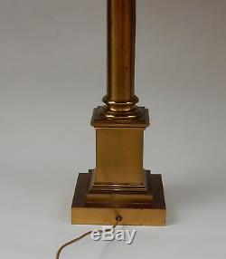 1950/70 Maison Charles Pair Of Brass Lamps Signed Coryntian Columns