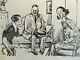 Abel Faivre (1867-1945) China Ink Family Adult Conversation Humor