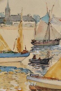 Agostini, Britain, Drawing, Painting, Sea, Ship, Fishing, Harbor, Tuna, Pont-aven