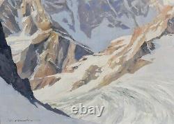 Albert Boulanger Mountain Painting Landscape Alps Mount Pelvoux Container