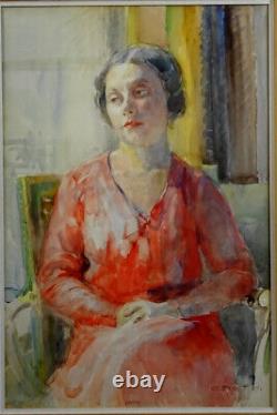 Albert Pinot, Beautiful Portrait Art Deco Young Woman Thoughtful, 300 Results Artprice