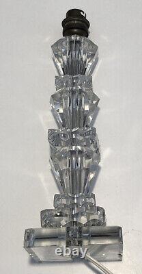 Ancien Pier De Lampe Art Deco Signed Baccarat Cristal Size Height 27.5 Cms