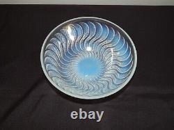 Ancienne Coupe Art Deco Verre Opalscent Model Actinia Signed R. Lalique France