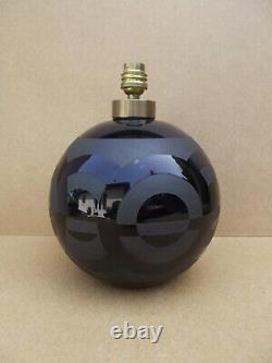 Ancient Art Deco Acid-Etched Glass Ball Lamp Base Signed VERMER