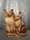 Ancient Art Deco Ceramic Sculpture Signed D. Patry Statuette Statue Cat