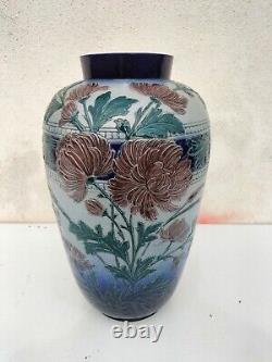 Ancient Art Deco Stoneware VASES from Alsace Signed 38cm See Photos