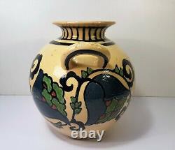 Ancient Art Deco Vase Pottery Of Savoie Signed