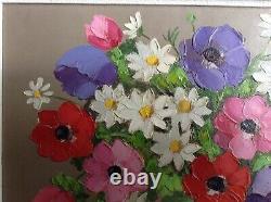 Ancient Painting 20th Century Italy Flowers Vase Art Deco Oil Canvas Signed Primo Dolzan