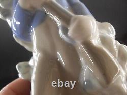 Ancient Porcelain Boy Statue Barbotine Rex Valencia Spain Signed Art Deco