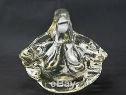 André Thuret Large Vase Cup Glass Thick Cart Modeled Signed Art Deco Daum