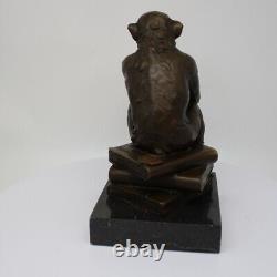 Animal Sculpture Statue in Art Deco and Art Nouveau Style, Solid Bronze