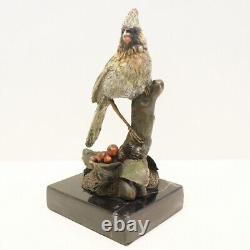 Animalier Bird Statue Sculpture in Solid Bronze Art Deco Style Art Nouveau Style