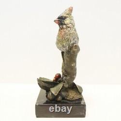 Animalier Bird Statue Sculpture in Solid Bronze Art Deco Style Art Nouveau Style