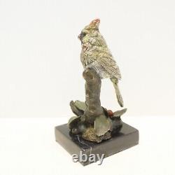 Animalier Bird Statue Sculpture in Solid Bronze Art Deco Style Art Nouveau Style