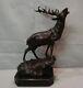 Animalier Deer Hunting Sculpture In Art Deco Style And Art Nouveau Bronze