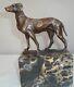 Animalier Hunting Dog Statue Sculpture In Art Deco And Art Nouveau Bronze Style