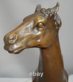 Animalier Style Art Deco Style Art Nouveau Solid Bronze Horse Sculpture Statue