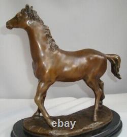 Animalier Style Art Deco Style Art Nouveau Solid Bronze Horse Sculpture Statue