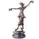 Antique Art Deco Bronze Dancer With Scarves Signed By Roberte Colinet