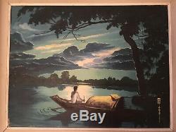 Apa Table Vietnam Indochina 1954 Vietnamese Lacquer Painting Art Indochina