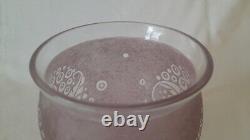 Art Deco Acid-Etched Glass Vase Signed Lorrain France