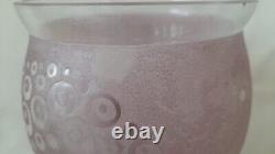 Art Deco Acid-Etched Glass Vase Signed Lorrain France