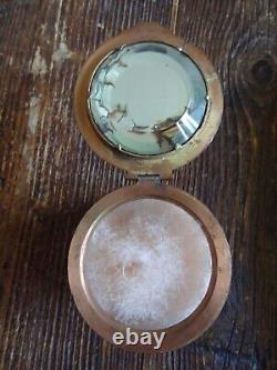 Art Deco Antique Powder Compact Signed Engraving