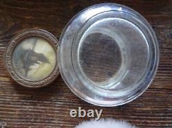 Art Deco Antique Powder Compact Signed Engraving