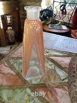 Art Deco Bottle Multi-Layer Glass 15 CM Viard Unsigned Sparkling Stopper