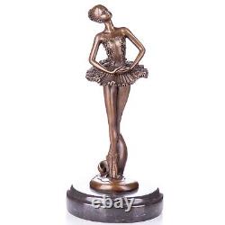 Art Deco Bronze Ballerina Sculpture After Milo