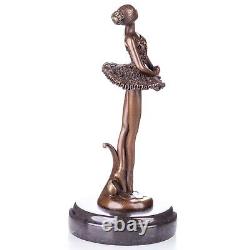 Art Deco Bronze Ballerina Sculpture After Milo