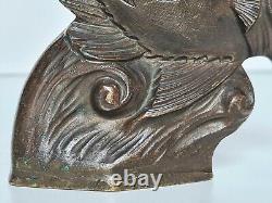 Art Deco Bronze Fish Animal Sculpture with Brown Patina (Unsigned) Sandoz 1930