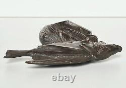 Art Deco Bronze Fish Animal Sculpture with Brown Patina (Unsigned) Sandoz 1930