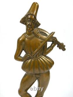 Art Deco Bronze Pierrot Signed T-7