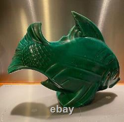 Art Deco Ceramic, signed, large fish, year 1930, widely imitated, beware.