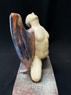 Art Deco Dancer in Cracked Ceramic