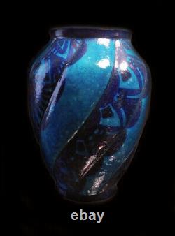 Art Deco Glazed Stoneware Vase Signed Raoul Lachenal Single Piece (1885-1956)