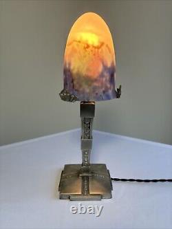 Art Deco Lamp 20/30 Signed MULLER FRERES French Lamp Chandelier Lustre Wall Light