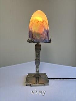 Art Deco Lamp 20/30 Signed MULLER FRERES French Lamp Chandelier Lustre Wall Light