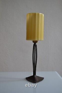 Art Deco Lamp Signed Wrought Iron MF for Muller Brothers