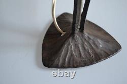 Art Deco Lamp Signed Wrought Iron MF for Muller Brothers