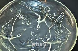 Art Deco Large Cup Glass Albatross Mould And Fish Era Sabino Verlys Sign