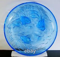 Art Deco Large Cup Glass Mould Japanese Fish Era Sabino Verlys Sign