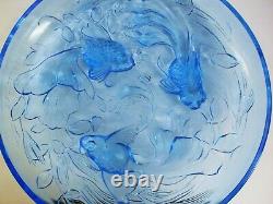 Art Deco Large Cup Glass Mould Japanese Fish Era Sabino Verlys Sign