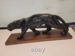 Art Deco Plaster Panther Sculpture