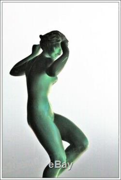 Art Deco Sculpture By R. Guerbe The Faguays Wave, Edition Max Le Verrier