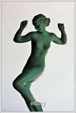 Art Deco Sculpture By R. Guerbe The Faguays Wave, Edition Max Le Verrier