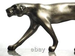 Art Deco Sculpture of a Panther Couple by M. FONT