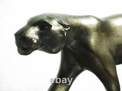 Art Deco Sculpture of a Panther Couple by M. FONT